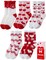 Fuzzy Socks for Women Galentines Day Gifts Fluffy Warm Cozy Winter Slipper Thick Crew Fleece Comfy Sleep Plush Heart Socks 5 Pairs Stocking Stuffers (Red/White Love,M)